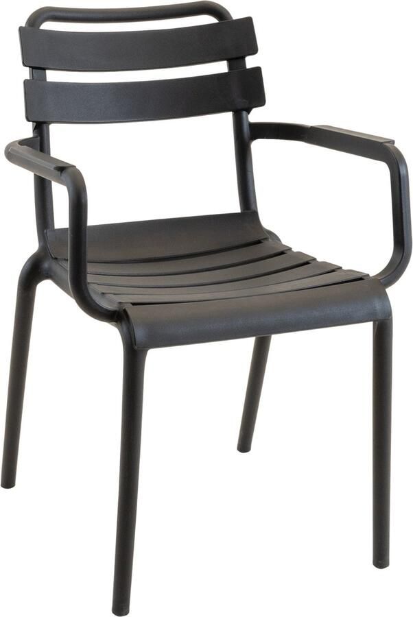 Lesliliving Outdoor Living Stapelstoel Torvi zwart