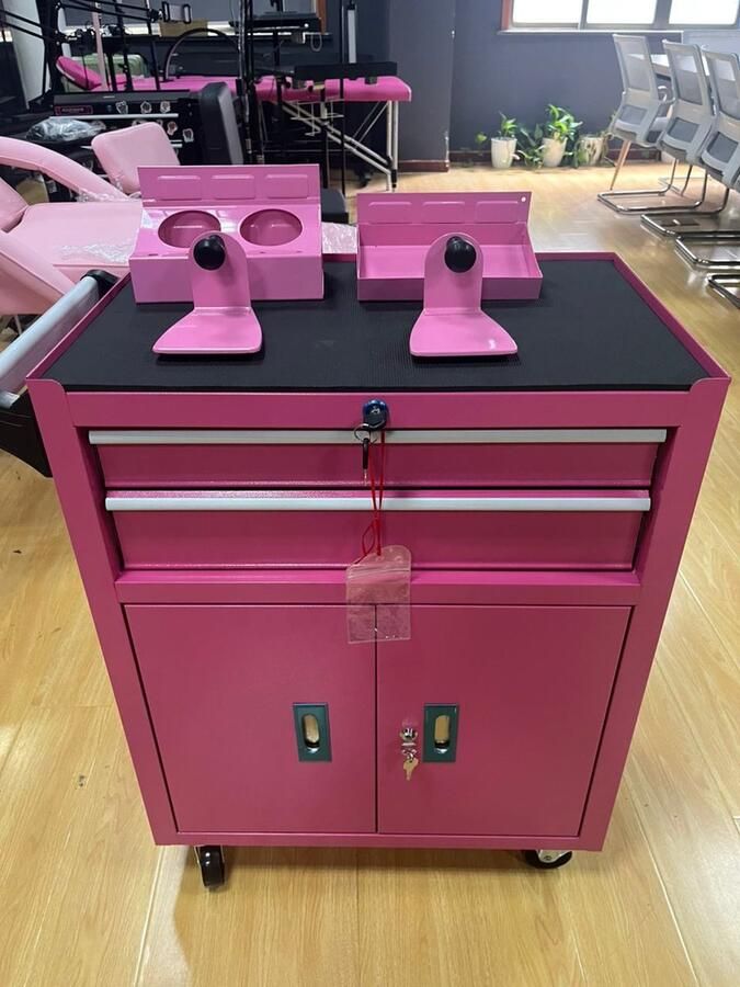 Lev Tattoo Workstation Roze Tattoo Studio Piercing Studio Rolling workstation Kast Cabinet