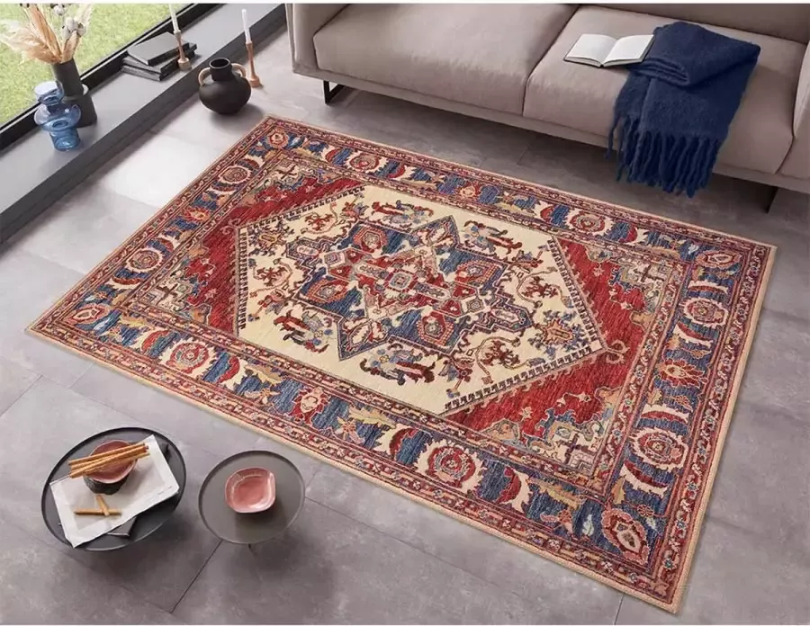 Leva Vloerkleed 120 cm x 170 cm Felix Rood Blauw