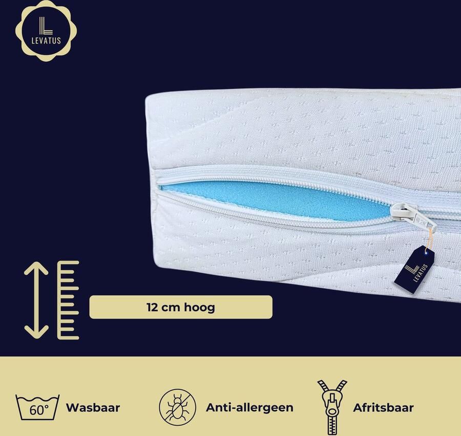 Levatus HR Koudschuim Topper 80x200x12 cm – Comfortabele Matrastopper met Hoge Veerkracht
