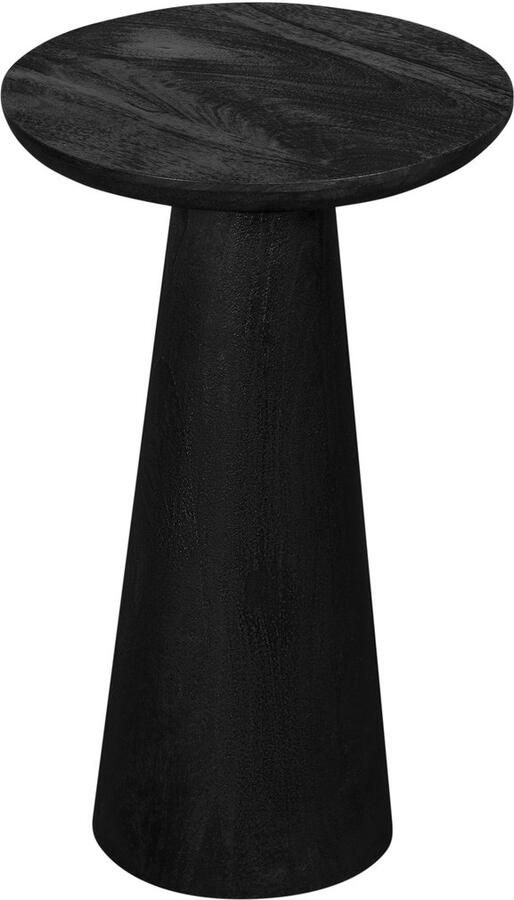 Lewis & Loft Bijzettafel Laci Rond FSC -gecertificeerd mangohout ø30 cm Gezandstraald zwart