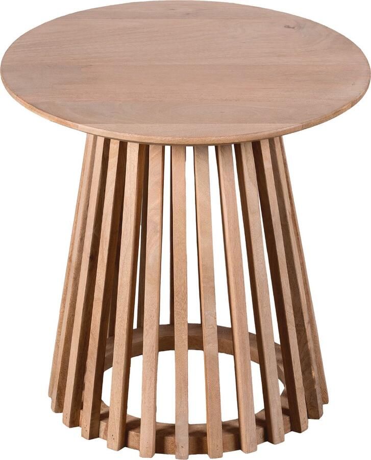 Lewis & Loft Bijzettafel Levi FSC mangohout Rond ⌀50 Naturel