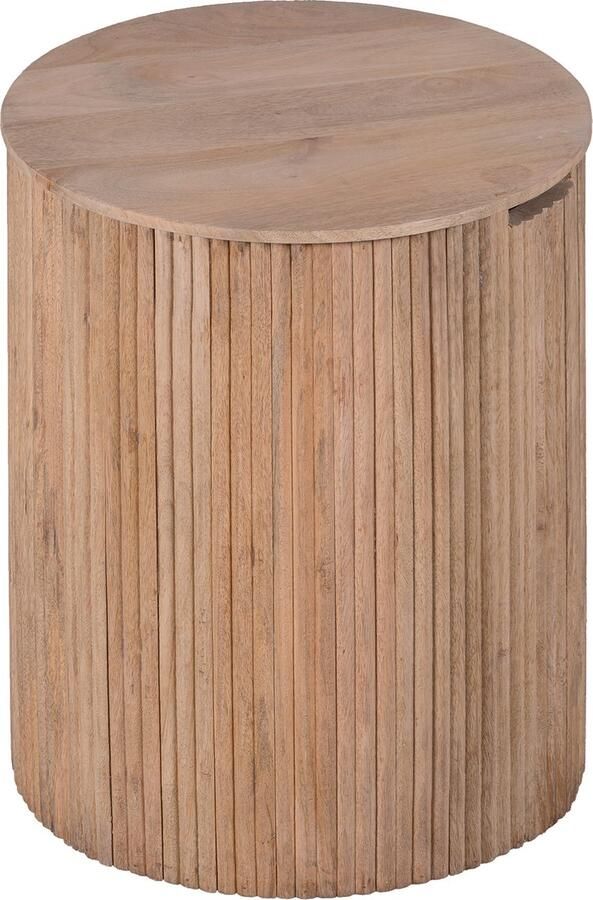Lewis & Loft Bijzettafel Lonne FSC mangohout – Rond ⌀40 – Naturel