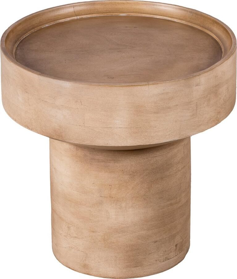 Lewis & Loft Bijzettafel Luus Rond FSC mangohout Rond ⌀50 Mat bruin