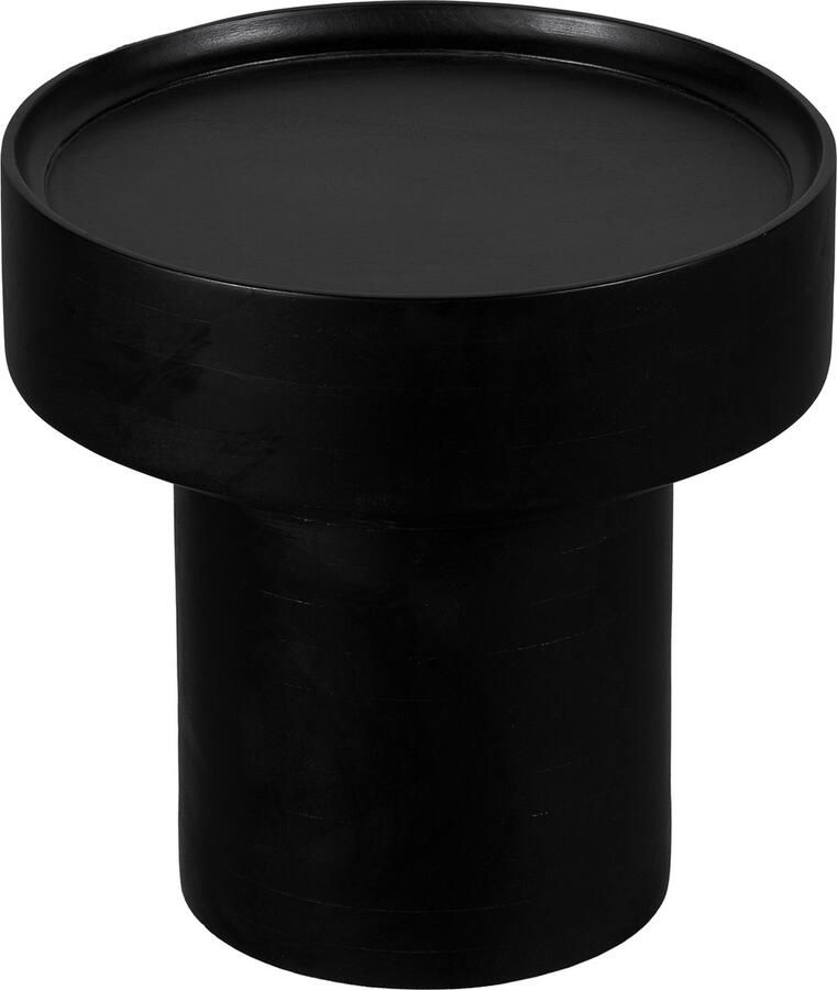 Lewis & Loft Bijzettafel Luus Rond FSC mangohout Rond ⌀50 Zwart