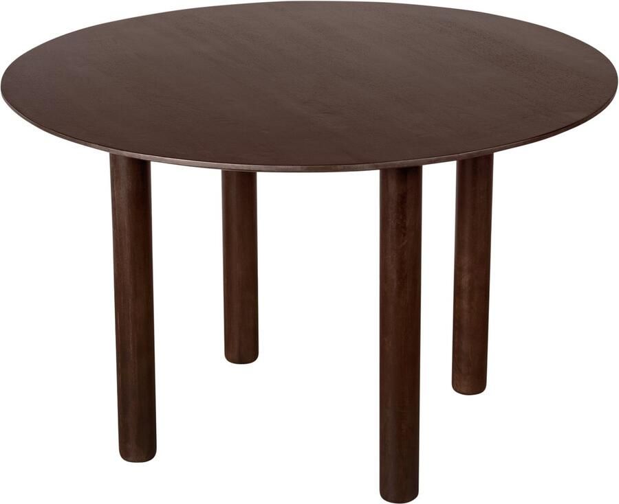 Lewis & Loft Eettafel Lian Rond ⌀120 cm FSC -gecertificeerd mangohout Walnoot bruin