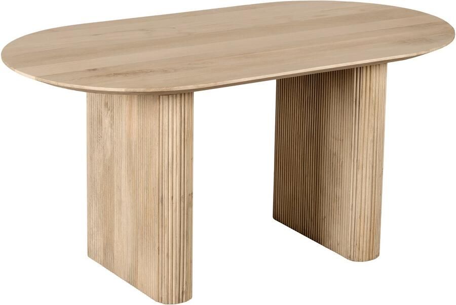 Lewis & Loft Eettafel Lynn FSC -gecertificeerd mangohout Ovaal 160x90 cm Naturel