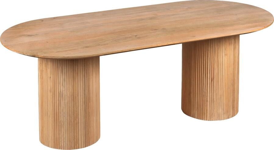 Lewis & Loft Eettafel Lynn – Ovaal – 200x90 cm – FSC -gecertificeerd mangohout – Naturel