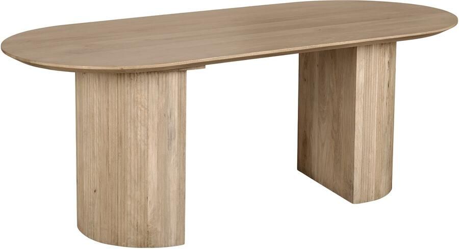 Lewis & Loft Eettafel Lynn Ovaal FSC -gecertificeerd mangohout 200x90 cm Naturel