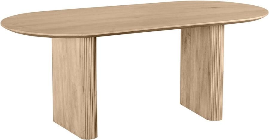 Lewis & Loft Eettafel Lynn Ovaal FSC -gecertificeerd mangohout 200x90 cm Naturel