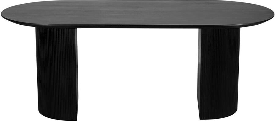 Lewis & Loft Eettafel Lynn Ovaal FSC -gecertificeerd mangohout 200x90 cm Zwart