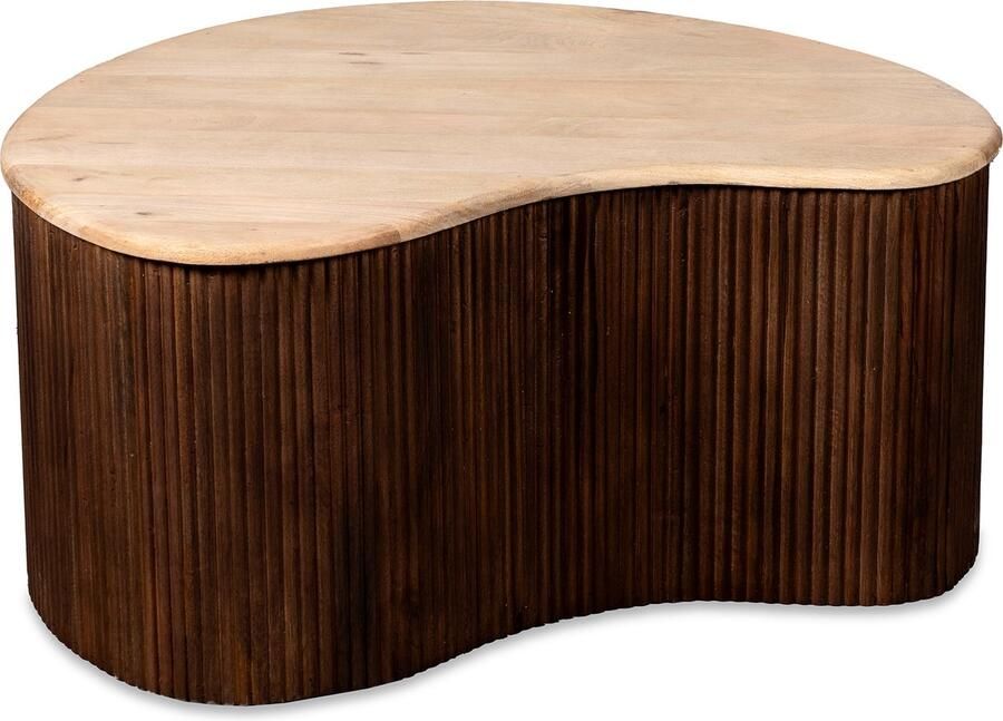 Lewis & Loft Salontafel Lena – Organische vorm – Maat L – FSC -gecertificeerd mangohout – Bruin