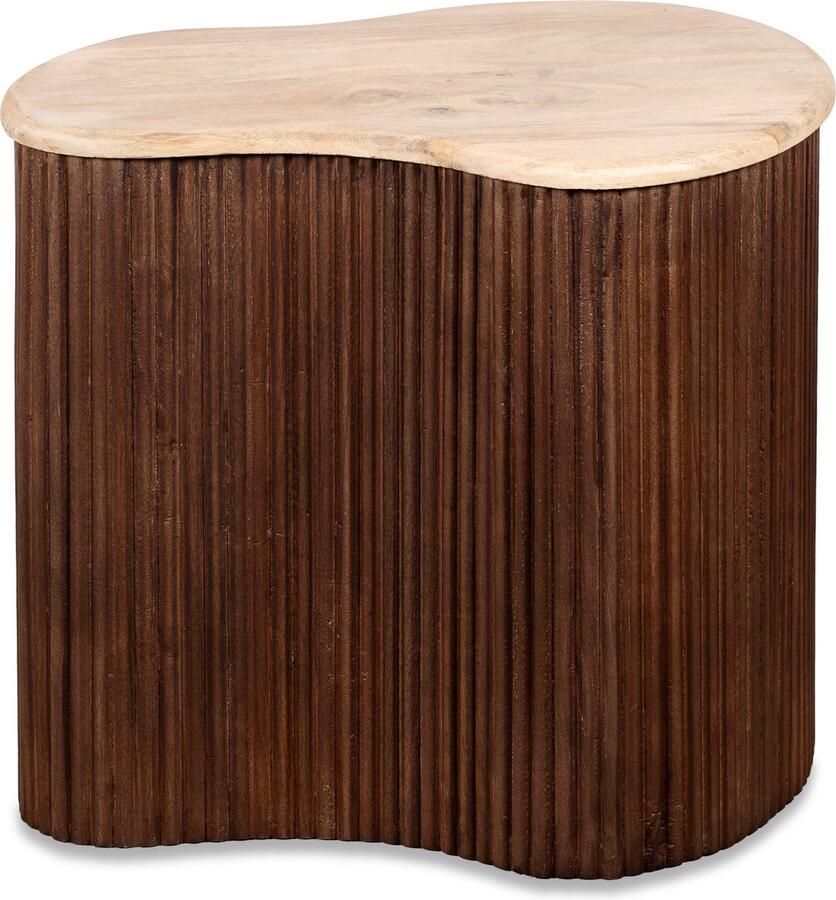 Lewis & Loft Salontafel Lena – Organische vorm – Maat S – FSC -gecertificeerd mangohout – Bruin