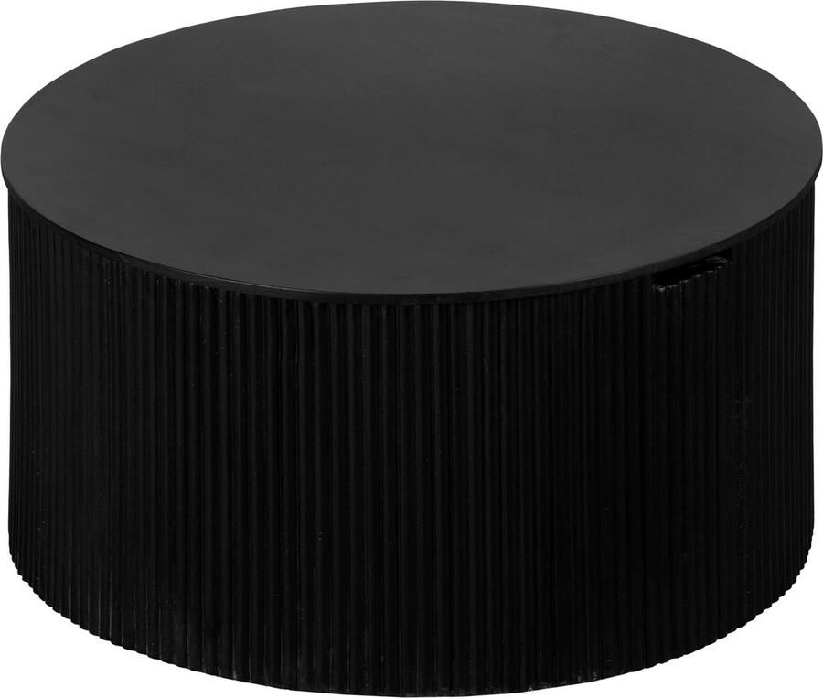 Lewis & Loft Salontafel Lonne FSC mangohout – Rond ⌀70 – Zwart