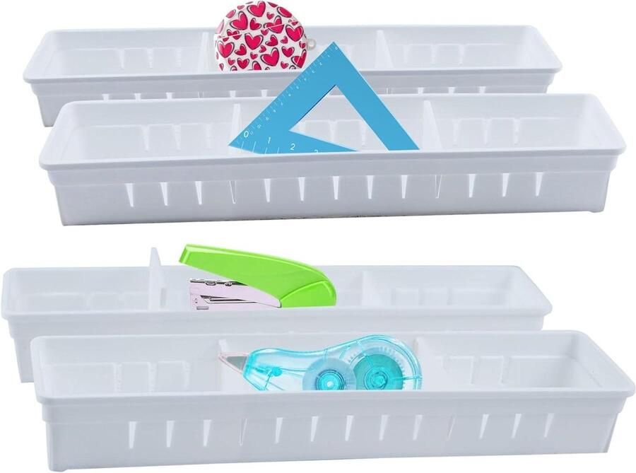 Lexium Opbergsysteem laden 4 stuks organizer keukenorganizer ladeverdeler make-uptafel