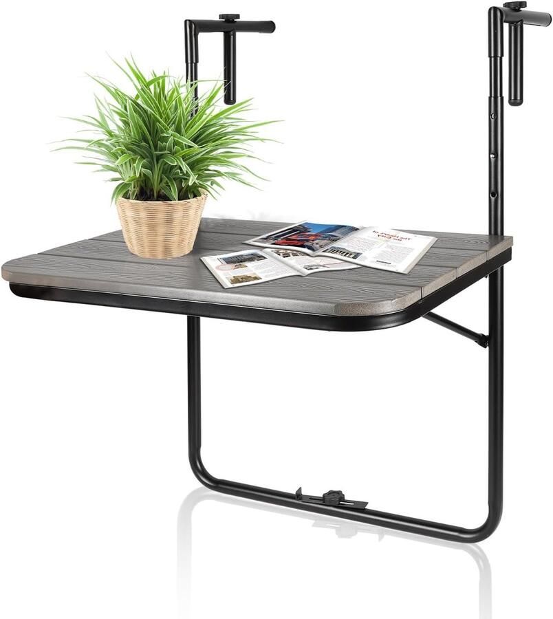 Lexium Store Lexium Balkontafel hangend Balkontafel Inklapbaar – Hangtafel balkon – Hangend Balkonbar Balkontafels Opklapbaar Hangtafel – Ophangbaar Voor aan het Balkon – Vouwtafel Wandtafel Inklapbare Tafel – Bijzettafel – Buiten Tafeltje Klaptafel