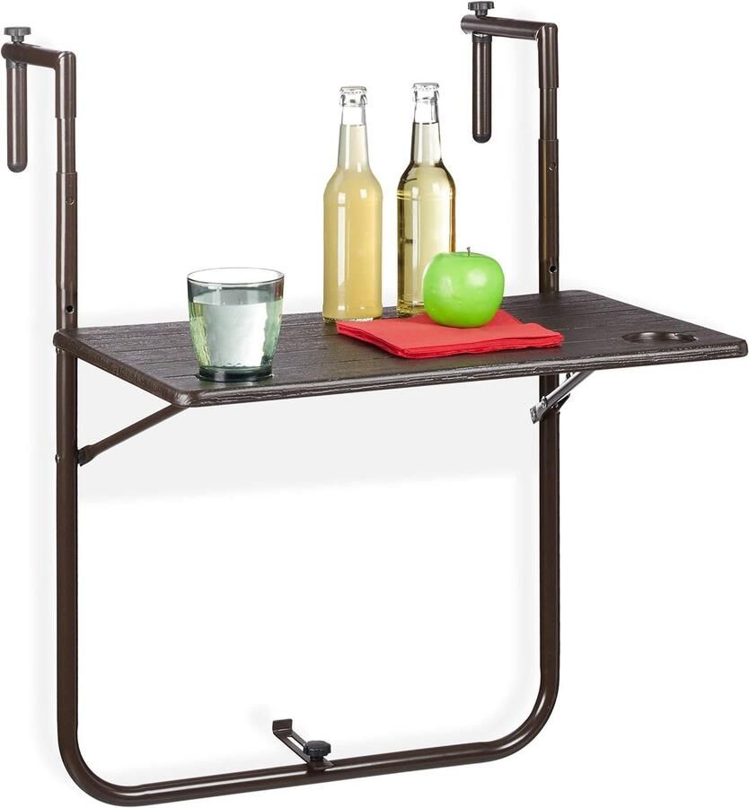 Lexium Store Lexium Balkontafel hangend Balkontafel Inklapbaar – Hangtafel balkon – Hangend Balkonbar Balkontafels Opklapbaar Hangtafel – Ophangbaar Voor aan het Balkon – Vouwtafel Wandtafel Inklapbare Tafel – Bijzettafel – Buiten Tafeltje Klaptafel