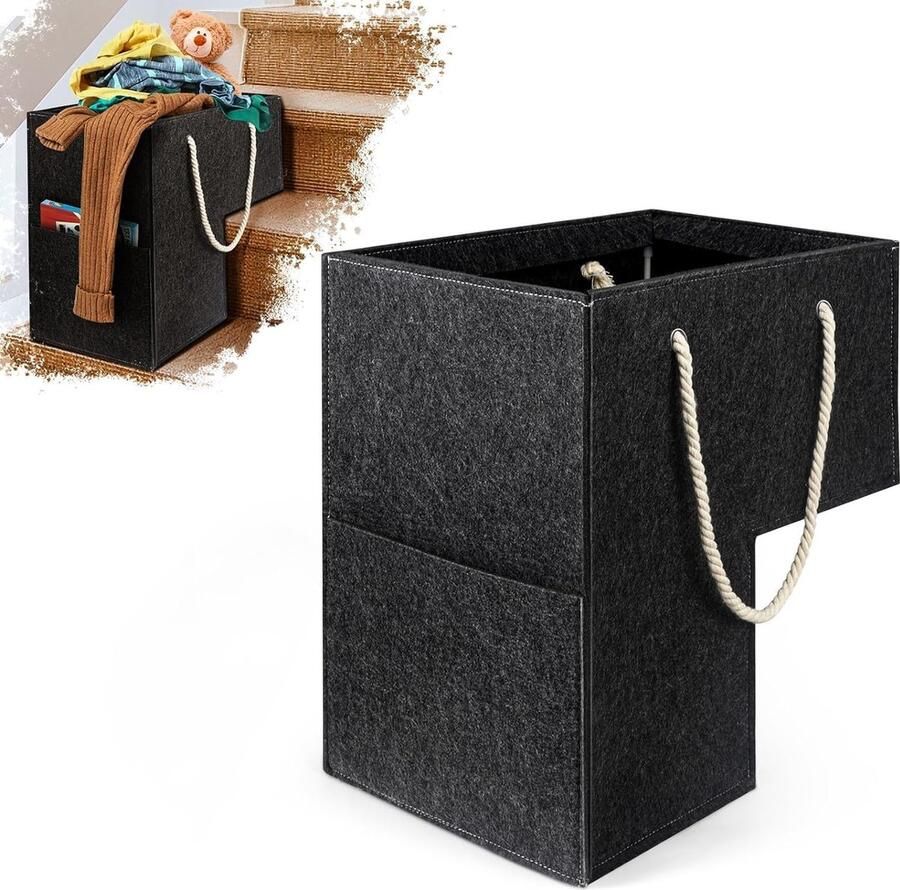 Lexium Store Lexium Trapmand Trappenmand-organizer Trap Mand Opbergmand trap Multifunctionele trapmand Opbergcontainer met touwgrepen