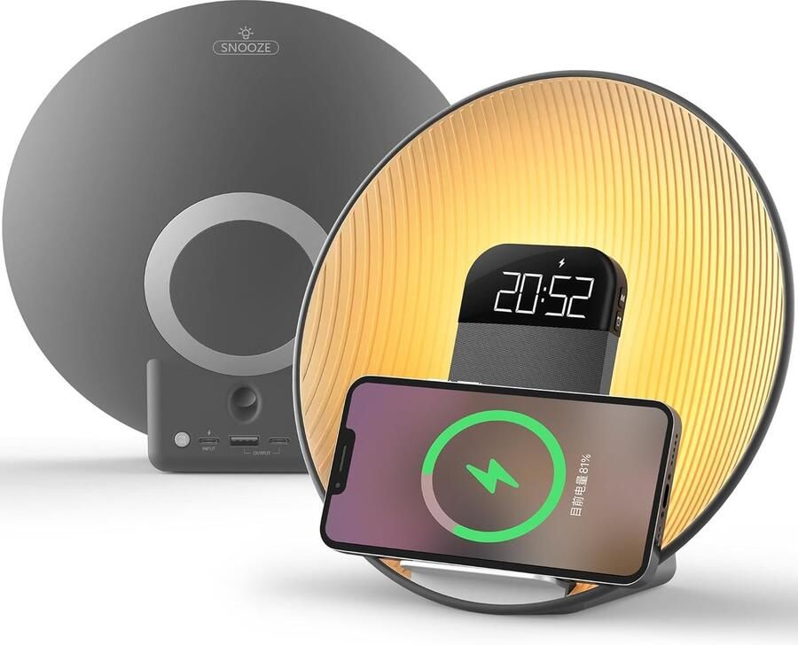 Lexium Store Lexium Wake-Up Light Bed Sfeerlamp Digitale Wekker Lichtwekker Wake up light wekker Wake-up lights