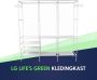 LG Life's green KM160W XXL Opvouwbare Kledingkast – 8 Legplanken 1 ophangstang & 4 ophanghaken – Stalen Frame – Stoffen Garderobekast – Ruimtebesparende Kleerkast – Opbergkast – Duurzame Legkast – 160x36x170CM – Wit - Thumbnail 2
