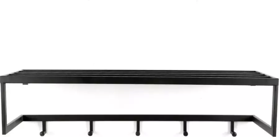 Lifa-Living Kapstok Daan Metaal Industrieel met Plank 5 Ophangplanken 75 x 26 x 20 cm - Foto 2