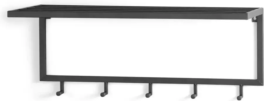 Lifa-Living Kapstok Luuk Metaal Industrieel met Plank 5 Ophangplanken 75 x 26 x 30 cm - Foto 2