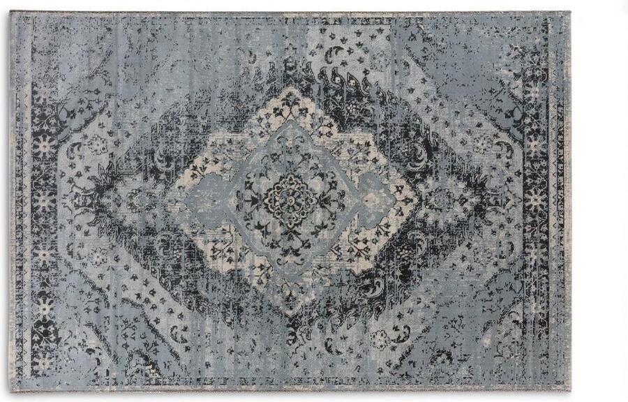 Lifa-Living Vintage Vloerkleed Blauw en Lichtblauw Tapijt Oosters Vloerkleed voor Woonkamer Slaapkamer 133 x 200 cm - Foto 2