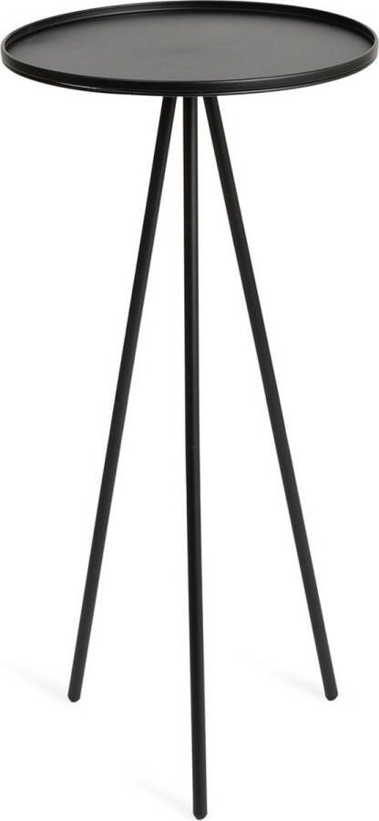 Lifa-Living Moderne Bijzettafel Bronzen Bijzettafel Hoog Metaal Ronde Bijzettafel voor Woonkamer Slaapkamer Kantoor 39 x 39 x 80 5 cm