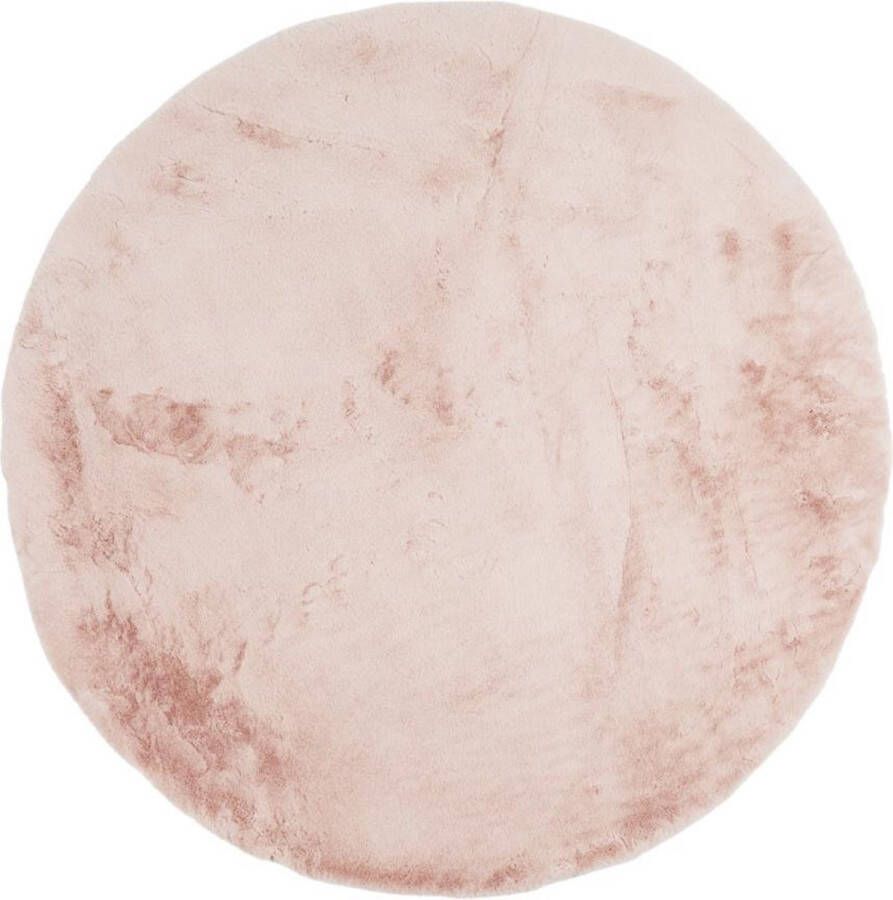 Lifa-Living Rond Vloerkleed Rond Tapijt Oud Roze Hoogpolig Fluffy Look Ø 200 cm - Foto 2