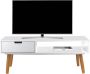 Lifa-Living TV Meubel Venetië Grijs MDF en Metaal met Lade Max gewicht: 15 kg 100 x 40 x 40 cm - Thumbnail 1