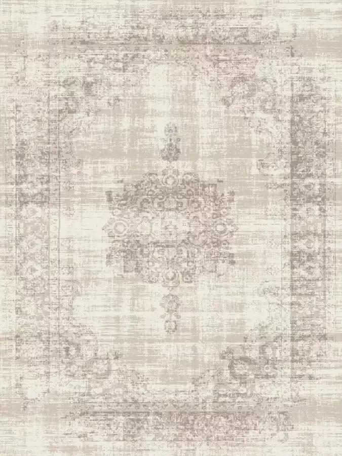 Lifa-Living Vintage Vloerkleed Crème Oosters voor Woonkamer en Slaapkamer 80 x 150 cm - Foto 2