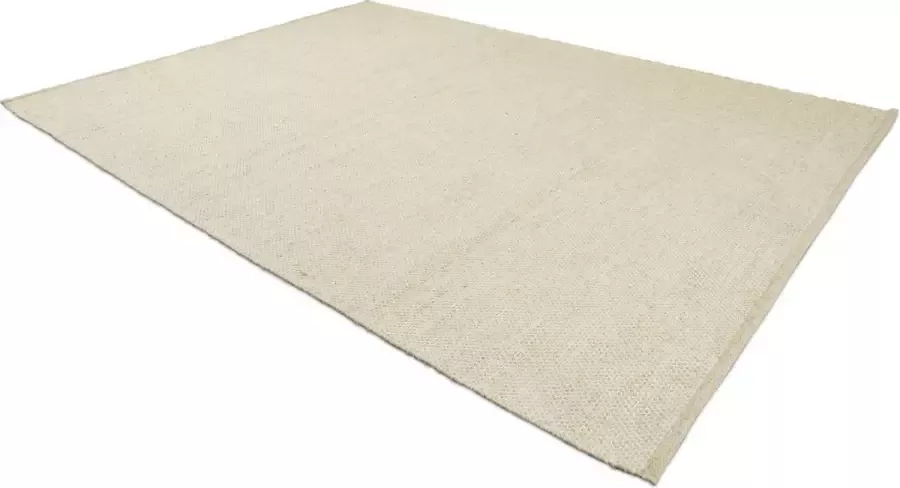 Lifa-Living Vloerkleed Vintage Wol Camel & Wit 140 x 200 cm - Foto 3