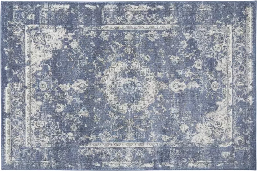 Lifa-Living Vloerkleed Yarah Blauw Zacht 200 x 290 cm Polypropyleen Poolhoogte 9 mm Vintage - Foto 2