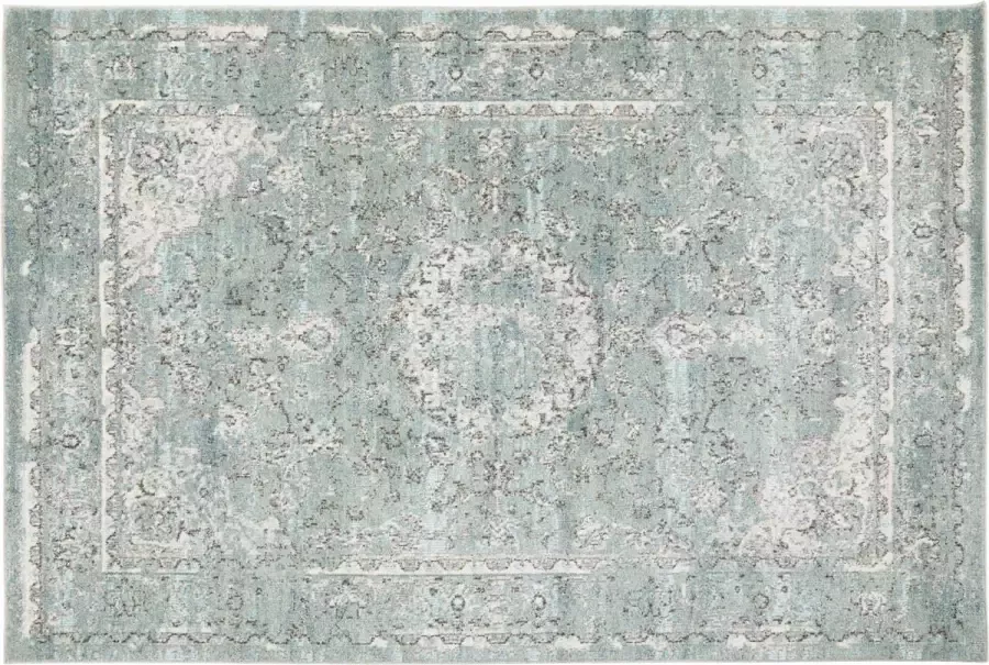 Lifa-Living Vloerkleed Yarah Groen Zacht 133 x 200 cm Polypropyleen Poolhoogte 9 mm Vintage - Foto 2