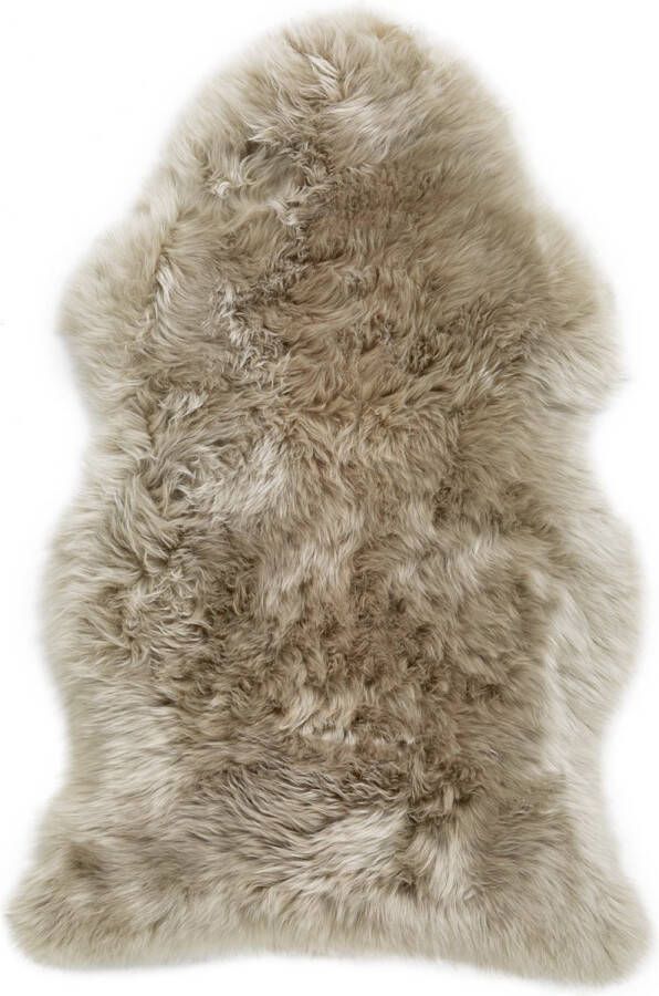 Lifa-Living Wol Vloerkleed Taupe 160 x 230 cm 70% Wol en 30% Katoen Poolhoogte 6 mm Geweven