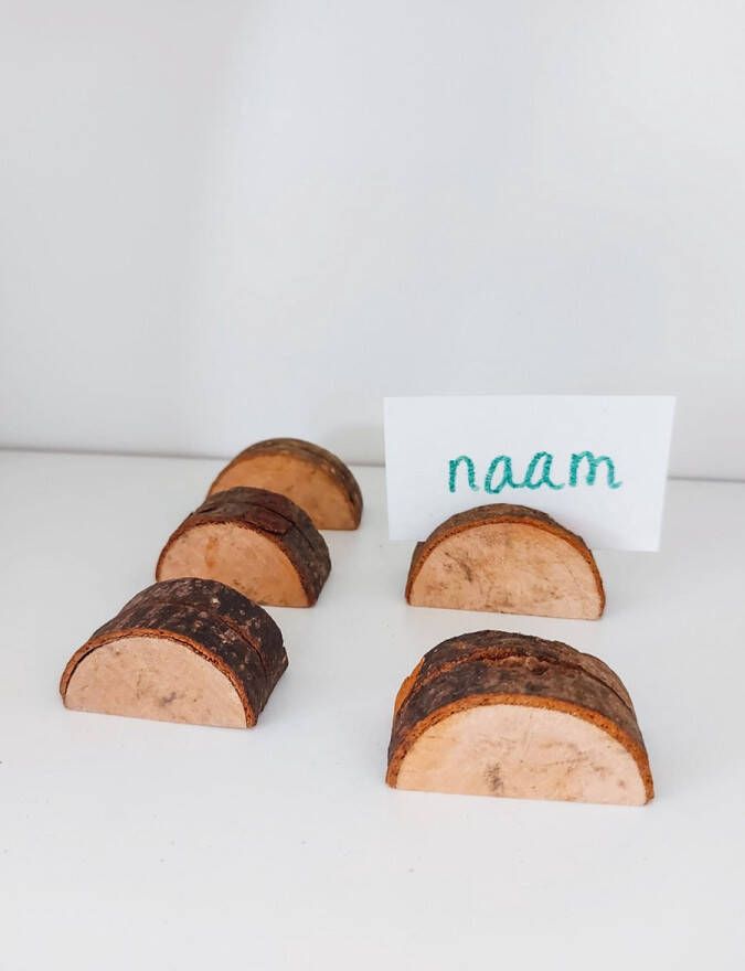 Life & Style Boomstam Kaarthouder 100% Natuurlijk 2 stuks Houten Tafelnummer Naambordje Naamkaartje Tafelnummer Feest Bruiloft Wedding Party Fotohouder Fotolijst Nature Tafel Decoratie Feestartikelen Houten Kaarthouder