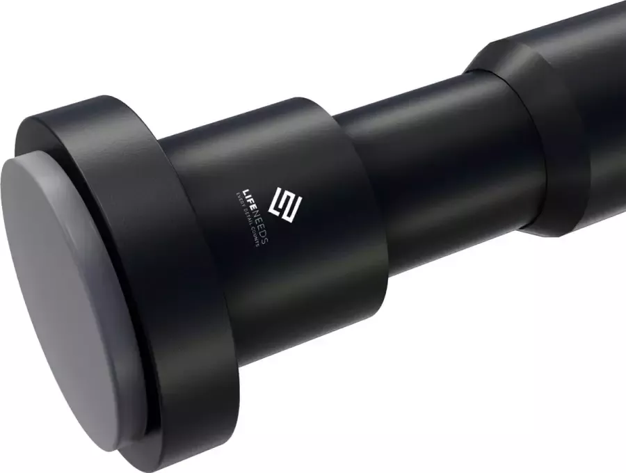 LifeNeeds Kledingrek Zonder Boren 125-225CM Gordijnstang gordijnrails kledingstang kledingroede kledingrails Metaal Uitschuifbaar Telescopische Afmetingen: 125cm 225cm Valentijnsdag cadeau Kerstcadeau vrouwen