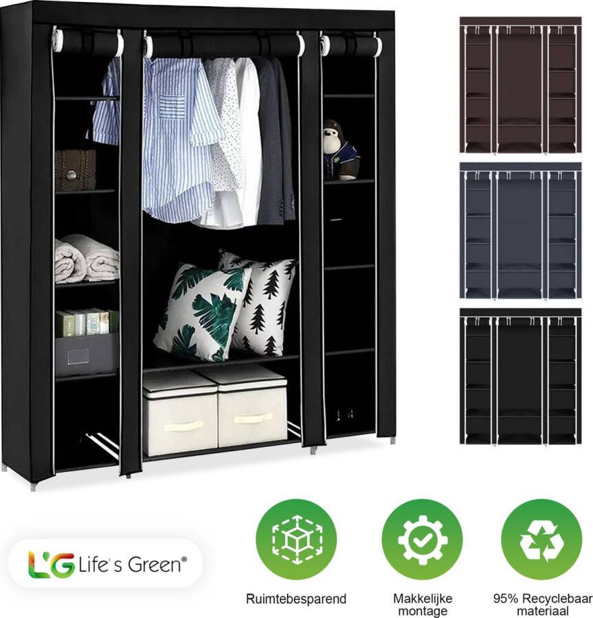 Life's Green Kledingkast Opbergkast Campingkast Stoffen kledingkast