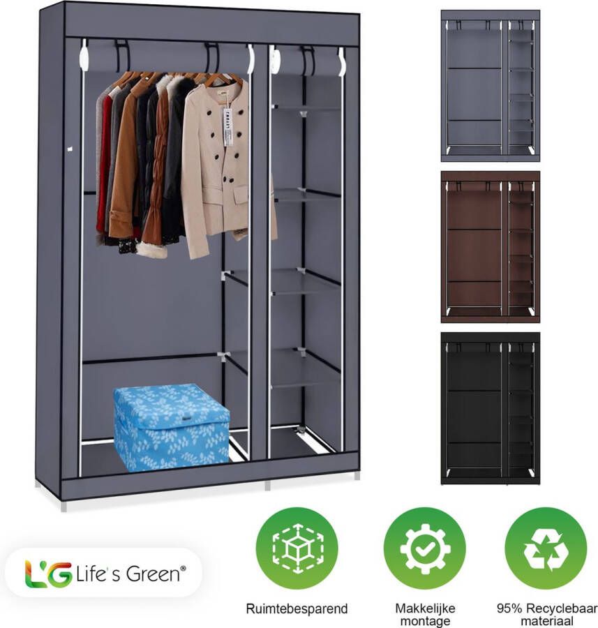 Life's Green Kledingkast Opbergkast Campingkast Stoffen kledingkast