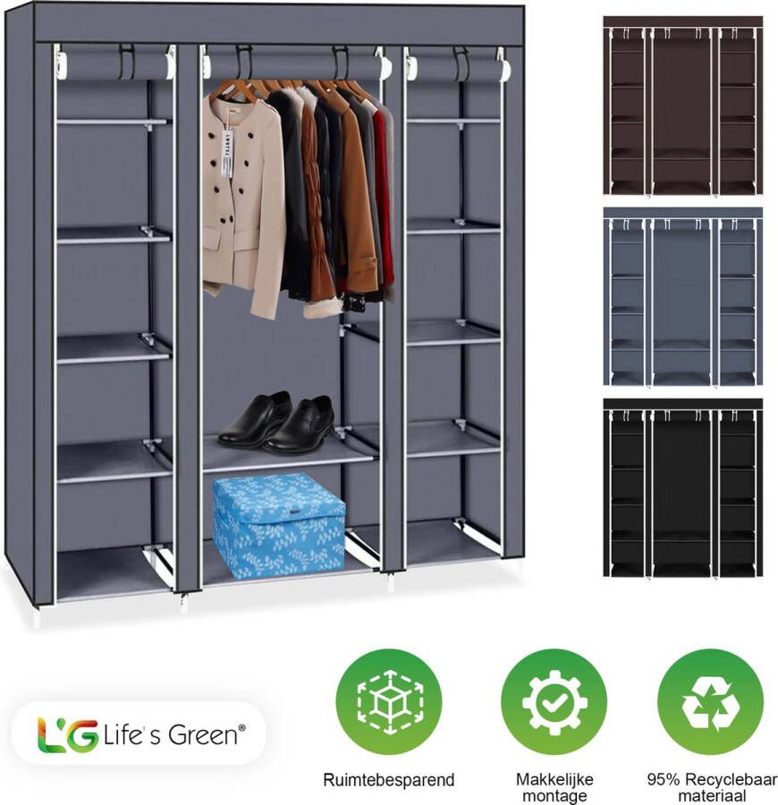 Life's Green Kledingkast Opbergkast Campingkast Stoffen kledingkast