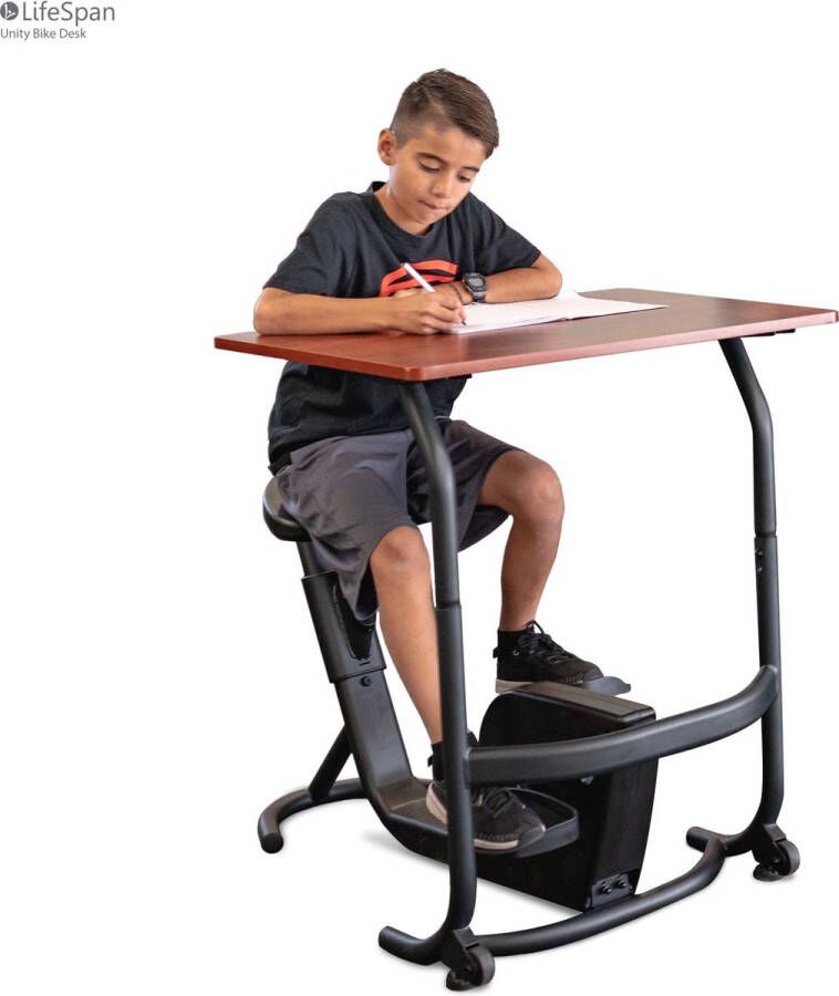 LifeSpan Europe LifeSpan Hometrainer Unity Incl Bijhorend Bureau Elektronisch Verrijdbaar Voor kinderen Antraciet