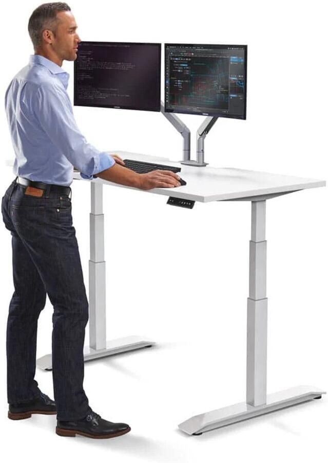 Lifespan Workplace Zit-Sta Bureau voor actief zittend en staand werken (wit frame)