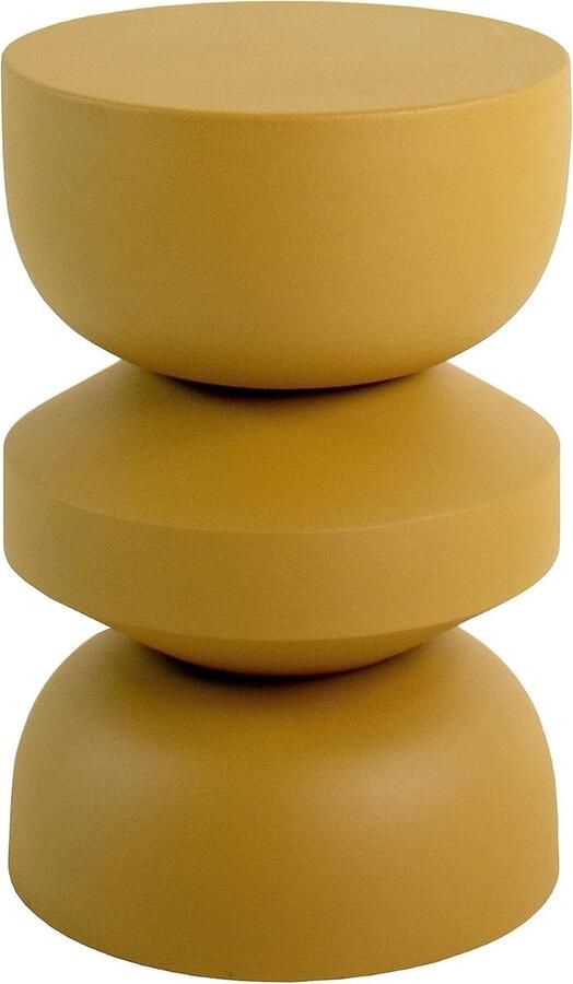 LifeStages bijzettafel Jon Okergeel Modern en hoogwaardig Metaal Verkrijgbaar in vele kleuren