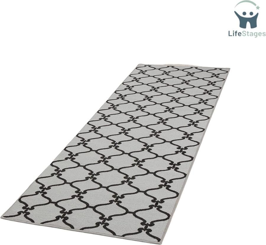 LifeStages Keukenloper 80 Cm x 200 Cm Tapijtloper Loper Voor Keuken Hal En Woonkamer Fijn Vloerkleed Antislip Keukenloper Gangloper