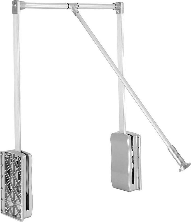 LifeStages Kledingkast Lift aluminium verstelbare breedte optillen 600-830 mm zware kledingkast pull-down stangen voor hangende kleding kledingkast lift (600-830mm)