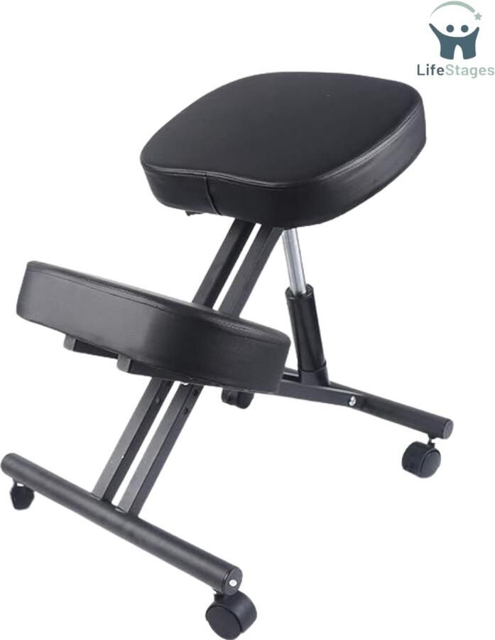 LifeStages Kniestoel Ergonomisch Verstelbare Kniekruk Orthopedische Kniestoel Kniekruk Voor Thuis En Op Kantoor Met Remwielen
