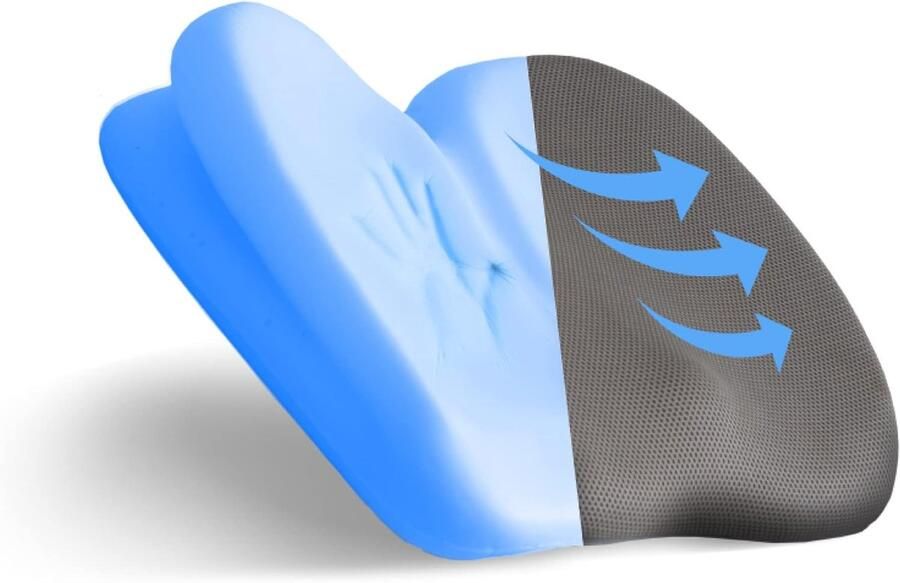 LifeStages Memory Foam zitkussen bureaustoel stuitbeenkussen rugondersteuning pijnverlichting lendenwervelkussen werkstoelkussen ischias correcte houding bureaustoel zitkussen