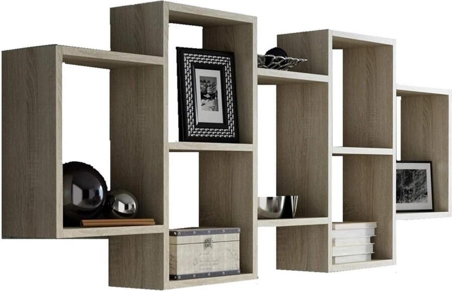 LifeStages Polon BIS wandplank in moderne look B H D 147 x 65 x 21 cm gelamineerde meubelplaat 18 mm verkrijgbaar in verschillende uitvoeringen verkrijgbaar max. belasting 20 kg (Sonoma eiken)