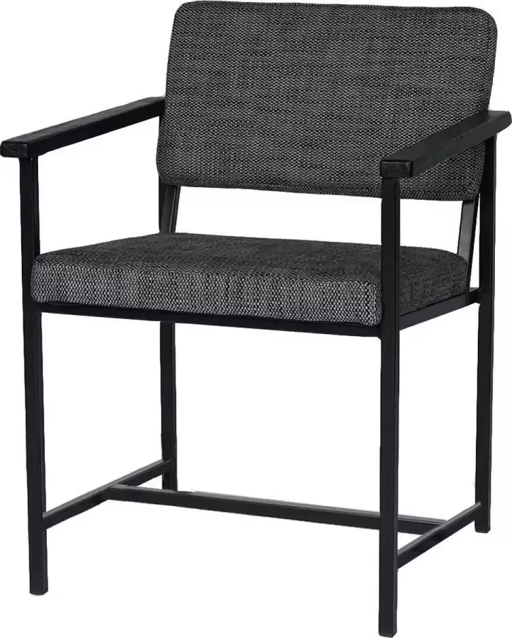 Lifestyle Home Collection Atkinson relaxstoel Eetkamerstoel Armleuning Antraciet