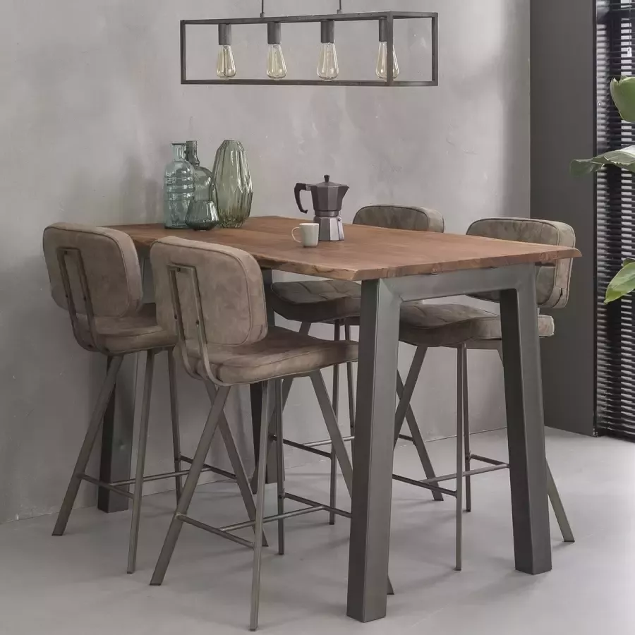 LifestyleFurn Industriele Boomstam Bartafel 'Judge' 147 x 80cm